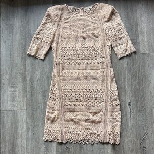 Elegant Lace Dress in Cream